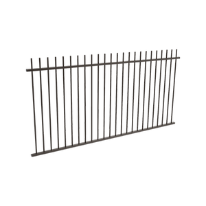 ProtectorAl 2400 x 1200mm Black Aluminium Pool Fence Panel Picket Top