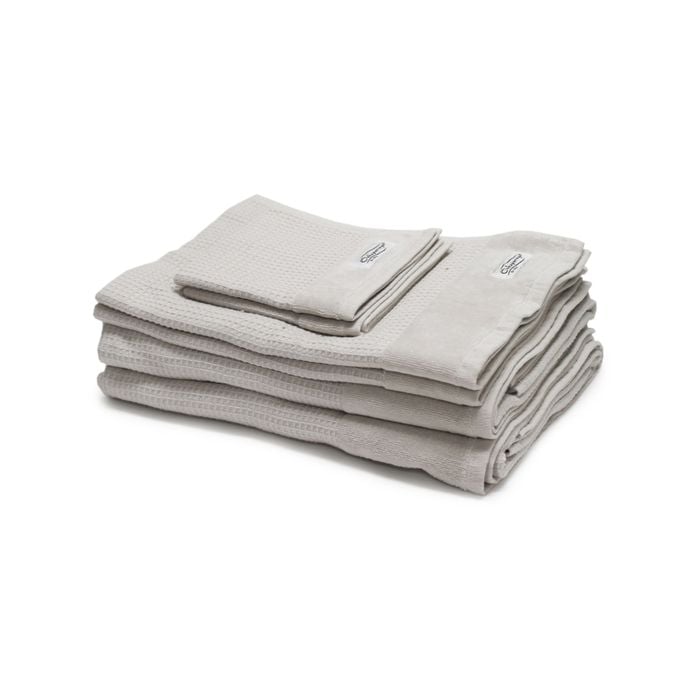 6pc Onkaparinga Mossman Cotton Bath/face/hand Towel Set - Silver