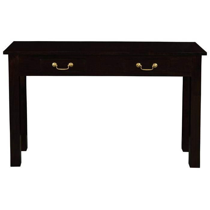 Tasmania 2 Drawer Straight Leg Sofa/Hall Table (Chocolate)