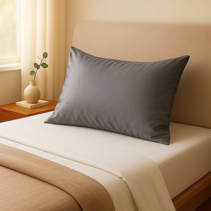 Royal Comfort Pure Silk Pillowcase 100% Mulberry Hypoallergenic Charcoal Standard