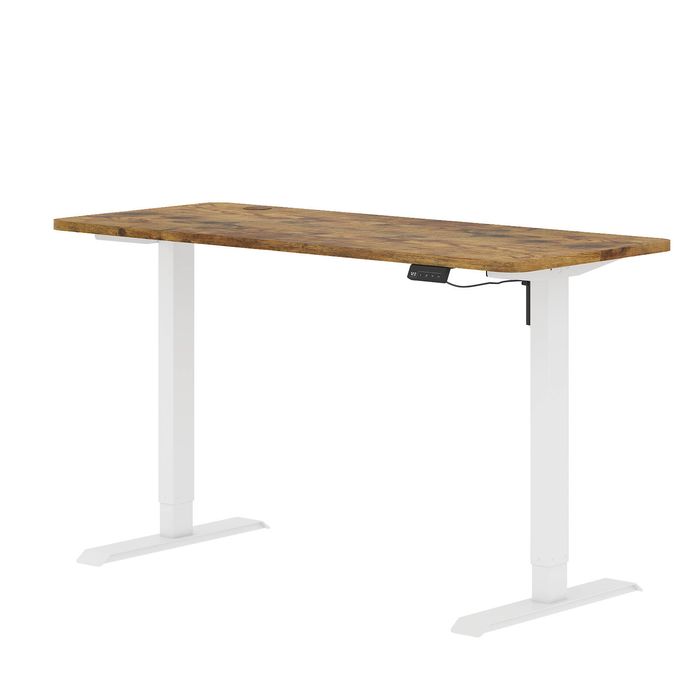 Advwin Electric Standing Desk Adjustable Height Ergonomic Sit Stand Up Desk 120cm White Frame