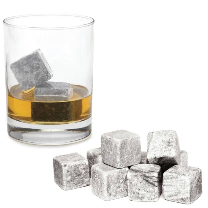 Whiskey Stones Ice Melts - 9 Reusable Natural Marble Rocks Cubes