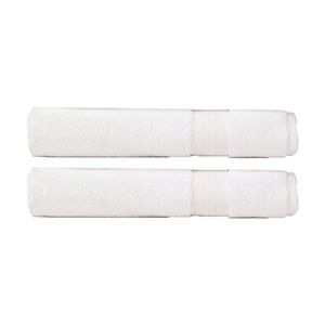 2PK Christy Sovereign Combed Cotton Bath Towel 650GSM Plush Soft White King