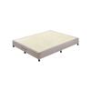 Mattress Base Ensemble Double Size Solid Wooden Slat in Beige with Removable Cover