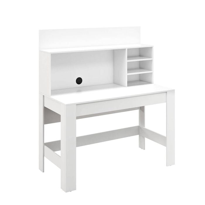 Costway 120cm Computer Desk W/bookshelf Home Office Writing Study Table