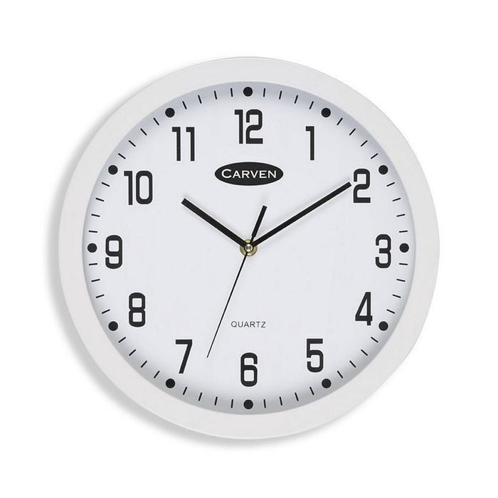 Carven 30cm Round White Wall Clock