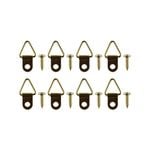 Everhang 10kg Brass Plated Picture Framing Triangles - 8 Pack