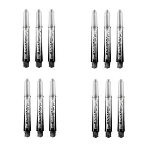 12pc Target Pro Vision Shaft Multipack Replacement Dart Accessory Short Black