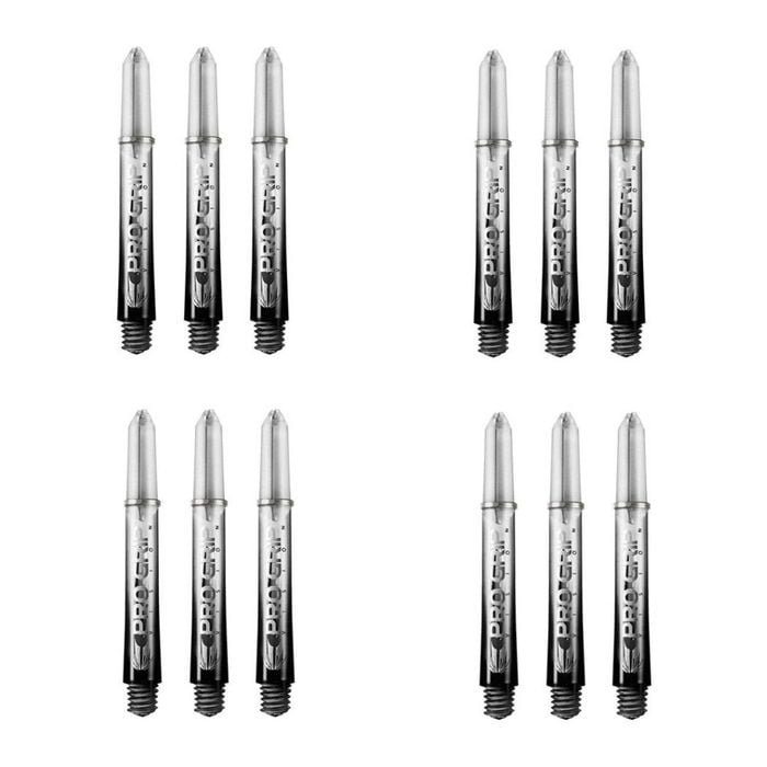 12pc Target Pro Vision Shaft Multipack Replacement Dart Accessory Short Black