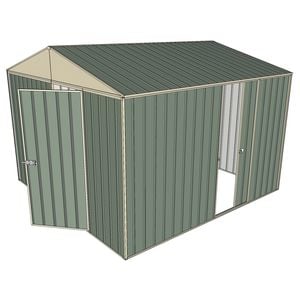Build-a-Shed 3.0 x 3.0 x 2.3m Gable Single Sliding Side Door Shed - Green