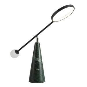 Nordhavn 240v Green Orbit Table Lamp, Marble Led Bedside Lampshade Desk Light