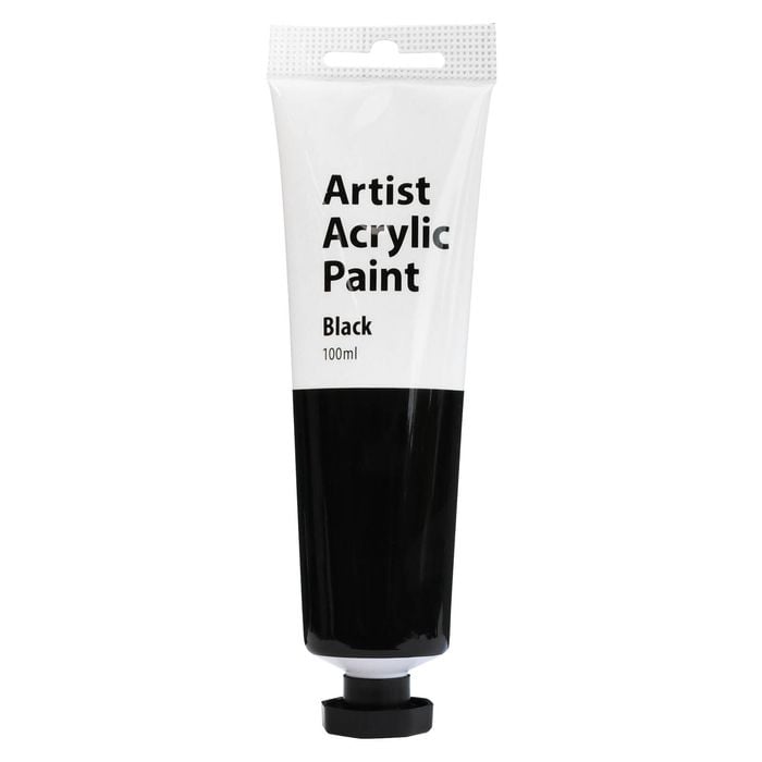Boyle 100ml Black Artist Acrylic Paint Bunnings Australia