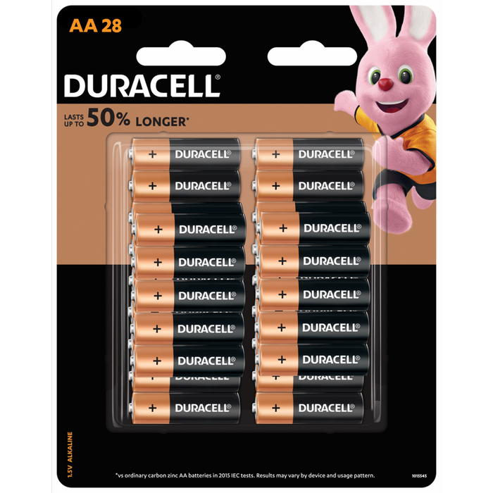 Duracell AA Coppertop Batteries - 28 Pack
