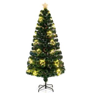 Costway 1.8M Optical Fiber Christmas Tree w/Star String Lights Pre-Lit Artificial Xmas Party Tree
