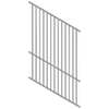 ProtectorAl 1201-2400W x 1200H Palladium Silver Flat Top Square Picket Pool Fence Panel Raked 16-30º