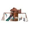 Backyard Discovery Skyfort II Cedar Wood Play Centre Swing Set with Slide and Clubhouse
