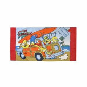 Kids Fun Theme Cotton Beach Towel 70 X 140 Cm The Simpsons Beach Trip