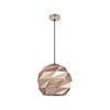 CLA Lighting ORIGAMI Interior Dome Carved Iron Pendant Light- Large Rose Gold