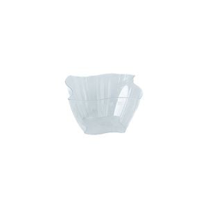 12x 6pc Partyware Mini Dish Small Serving Bowls Set Wave 105x59x59mm Clear