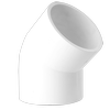 Holman 125mm 45° White PVC Elbow