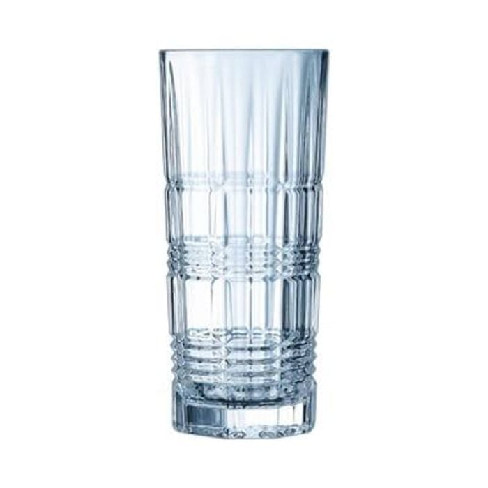 Arcoroc Brixton Tubo Hi-ball Glass Crystal Cut Design 310ml 6 Pack