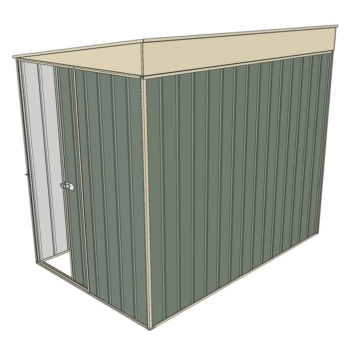 Build-a-Shed 1.5 x 2.3 x 2m Skillion Shed without Side Doors - Green
