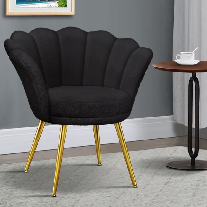 ALFORDSON Armchair Plush Black
