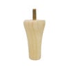Adoored 100mm Curved Tapered Raw Wooden Leg