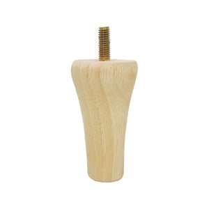 Adoored 100mm Curved Tapered Raw Wooden Leg