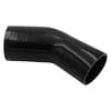 GASO 45 Degree Reducer Elbow 3.5" to 3 (89-76mm) Silicone Hose Black
