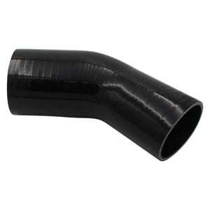 GASO 45 Degree Reducer Elbow 3.5" to 3 (89-76mm) Silicone Hose Black