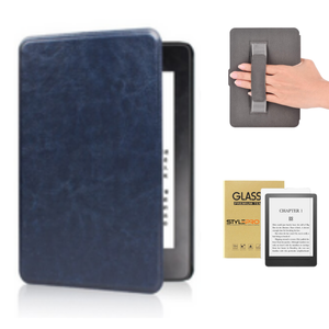 StylePro Kindle Package, Kindle 7" Case With Hand-strap Plus Screen Protector, Blue