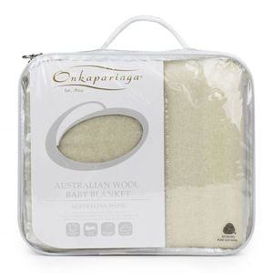 Onkaparinga Baby Wool Cot Blanket Cream