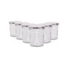 Argon Tableware 250ml Glass Jam Jars With Airtight Silver Lids - Set Of 6 Empty Screw Top Kitchen Storage Preserving Jar