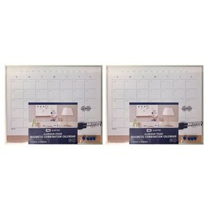 2pk Quartet Magnetic Combination Monthly Calendar Board Office/school W/markers