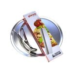 Al Dente Pizza Flat Pack - 2 x 300mm Pizza Plates and Rocking Pizza Cutter + Pizza Grippe