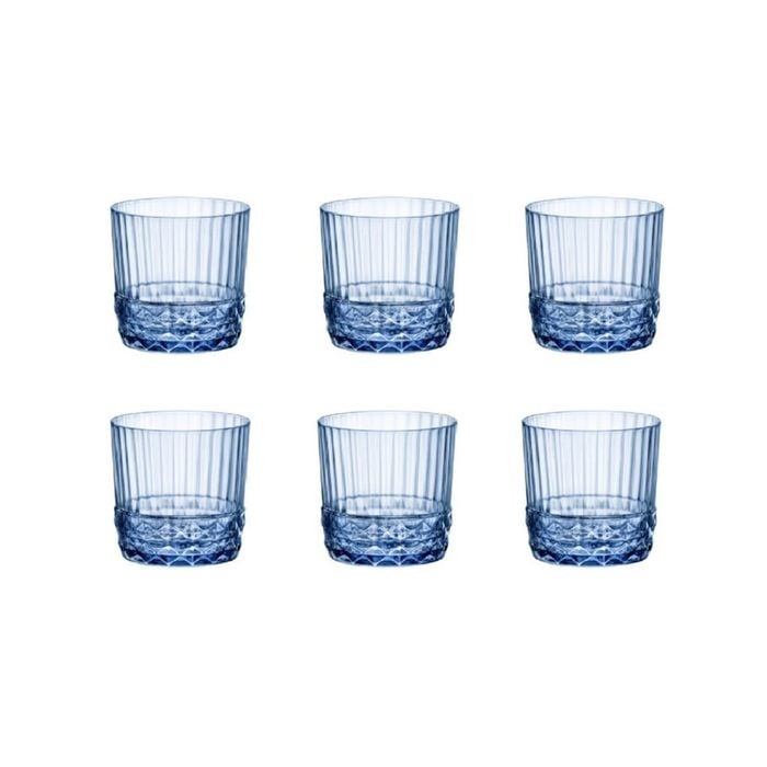 Bormioli Rocco America '20s 370ml Rock Drink Glasses Set 6 - Sapphire