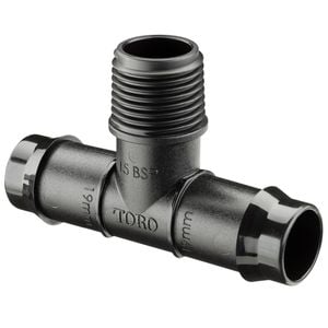 Pope 19mm Barbed x 15mm BSPM Threaded Tee