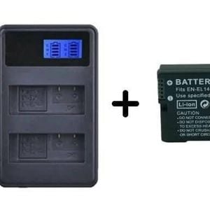 En-el14 Battery + Twin Charger For Nikon Camera | D3100 D3200 D5100 P7000 P7100