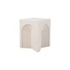 Maestro Furniture Laurance Modern Stylish Squre End Lamp Side Table Cream