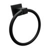 Barelli Black Matte Piazza Single Towel Ring