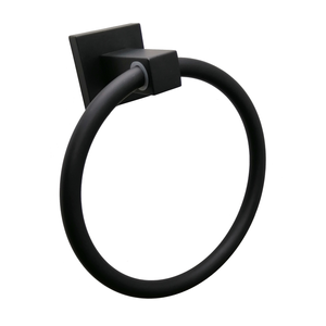 Barelli Black Matte Piazza Single Towel Ring
