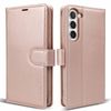 Tough On for Samsung Galaxy S23 Plus Flip Wallet Leather Case Rose Gold