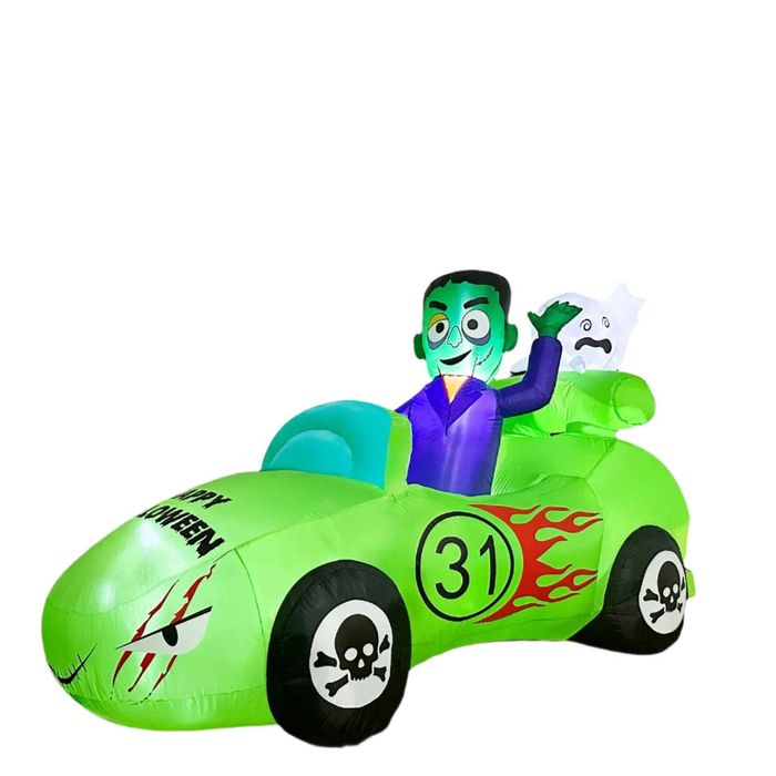 Lifebay Halloween Inflatable Car Racing with Frank and Ghost