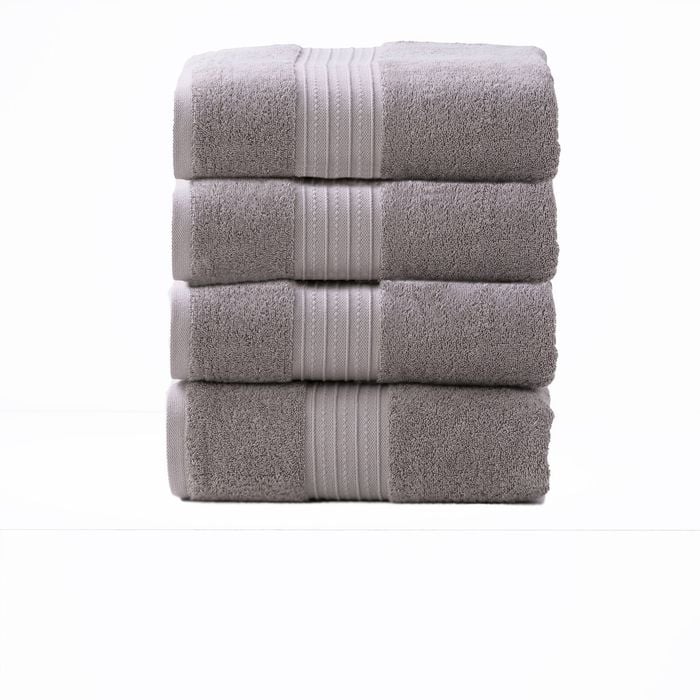 4pc Renee Taylor Brentwood 650gsm Low Twist Bath Towel Whisper