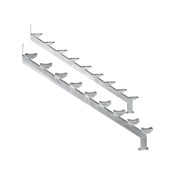 Galintel 9 Tread Galvanised Steel Dual Stair Stringer - 2 Pack