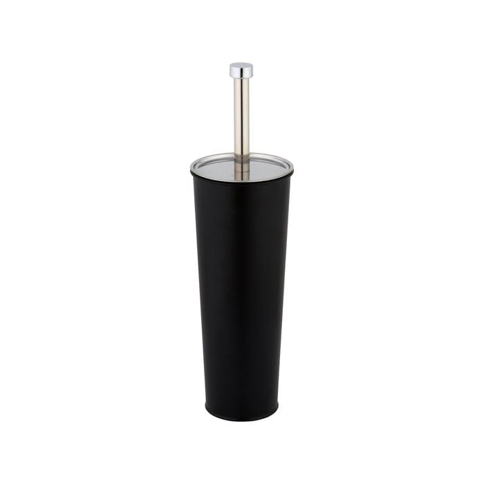 Barelli Black Powdercoated Steel Toilet Brush & Holder