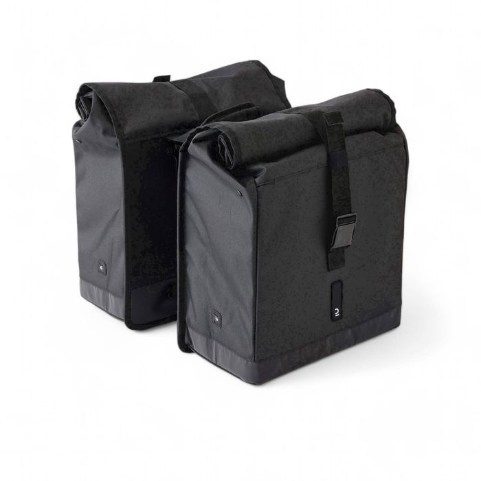 Decathlon - 20 L Bike Double Pannier Bag 500 - Black - One Size