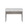 European Cabinetry White Fluted Round Brass Handles Odessa Desk