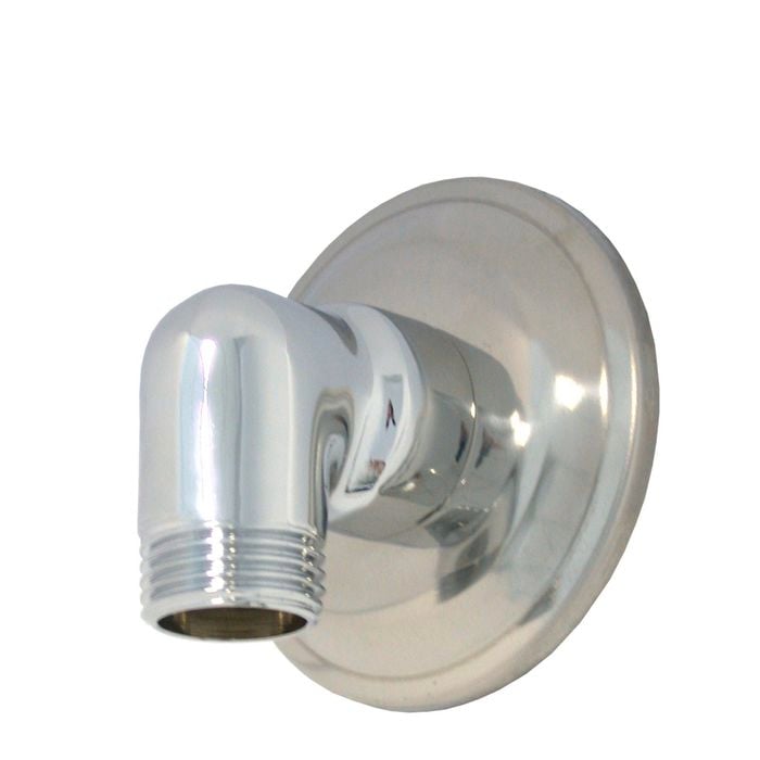Flexispray 90 Deg Chrome Wall Elbow And Plate